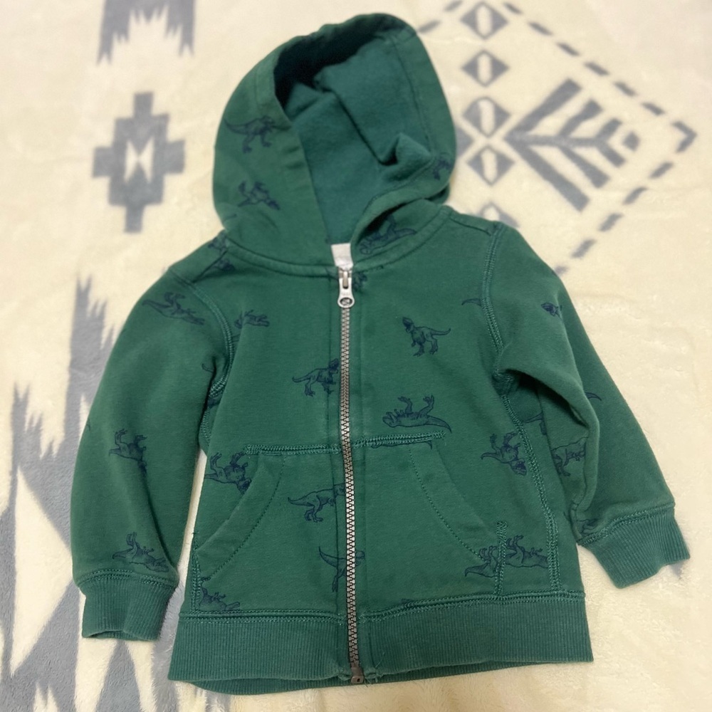 Carter's Green Zip-Up Hoodie Sweatshirt